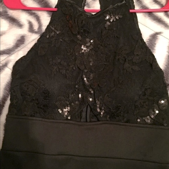 ✅ SEQUIN HEARTS Black sequin dress for homecoming/formal Size 5 Like New - Picture 4 of 6